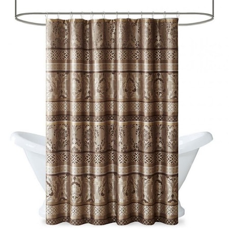 Madison Park Bellagio Jacquard Shower Curtain, Taupe - 72 x 72 in. MP70-3035